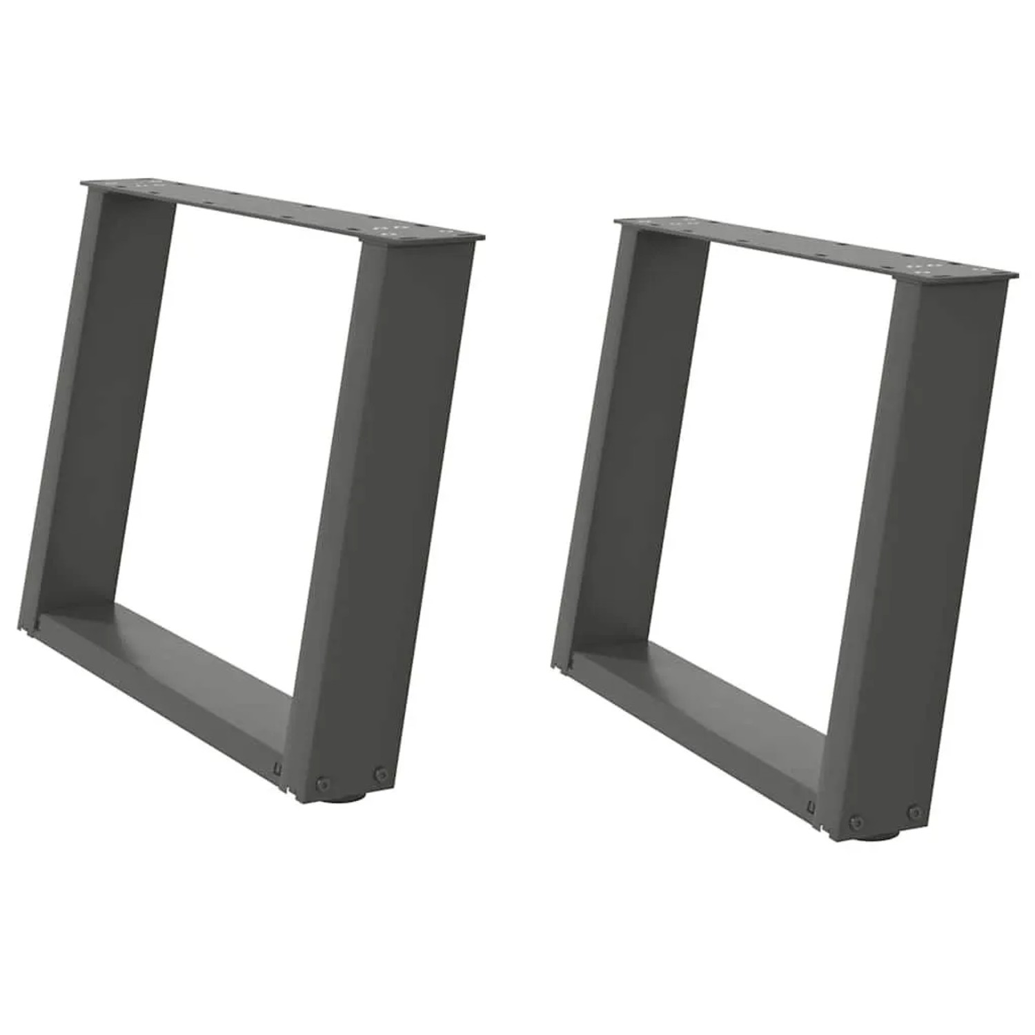 vidaXL Couchtischbeine U-Form 2 Stk Anthrazit 70x42-43 cm Stahl 4012774 günstig online kaufen