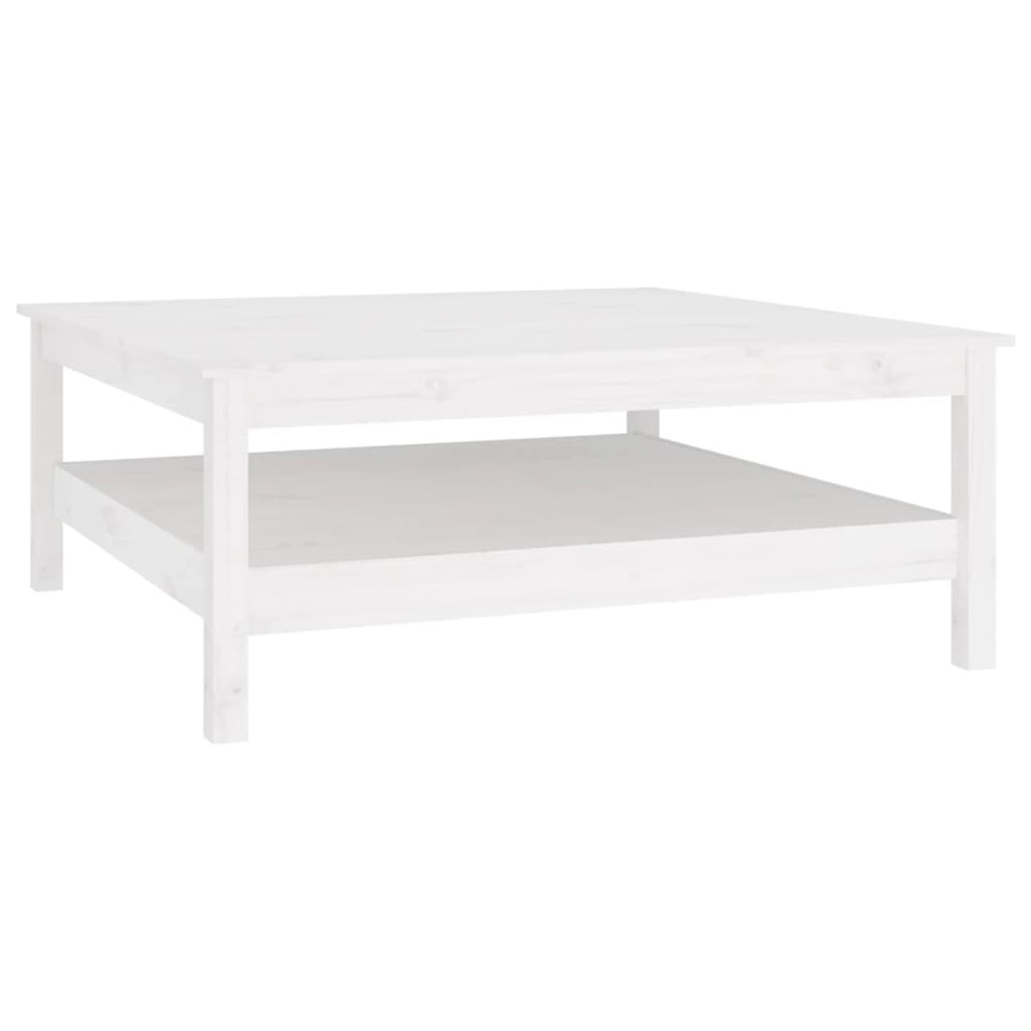 vidaXL Couchtisch Weiß 100x100x40 cm Massivholz Kiefer 814295 günstig online kaufen