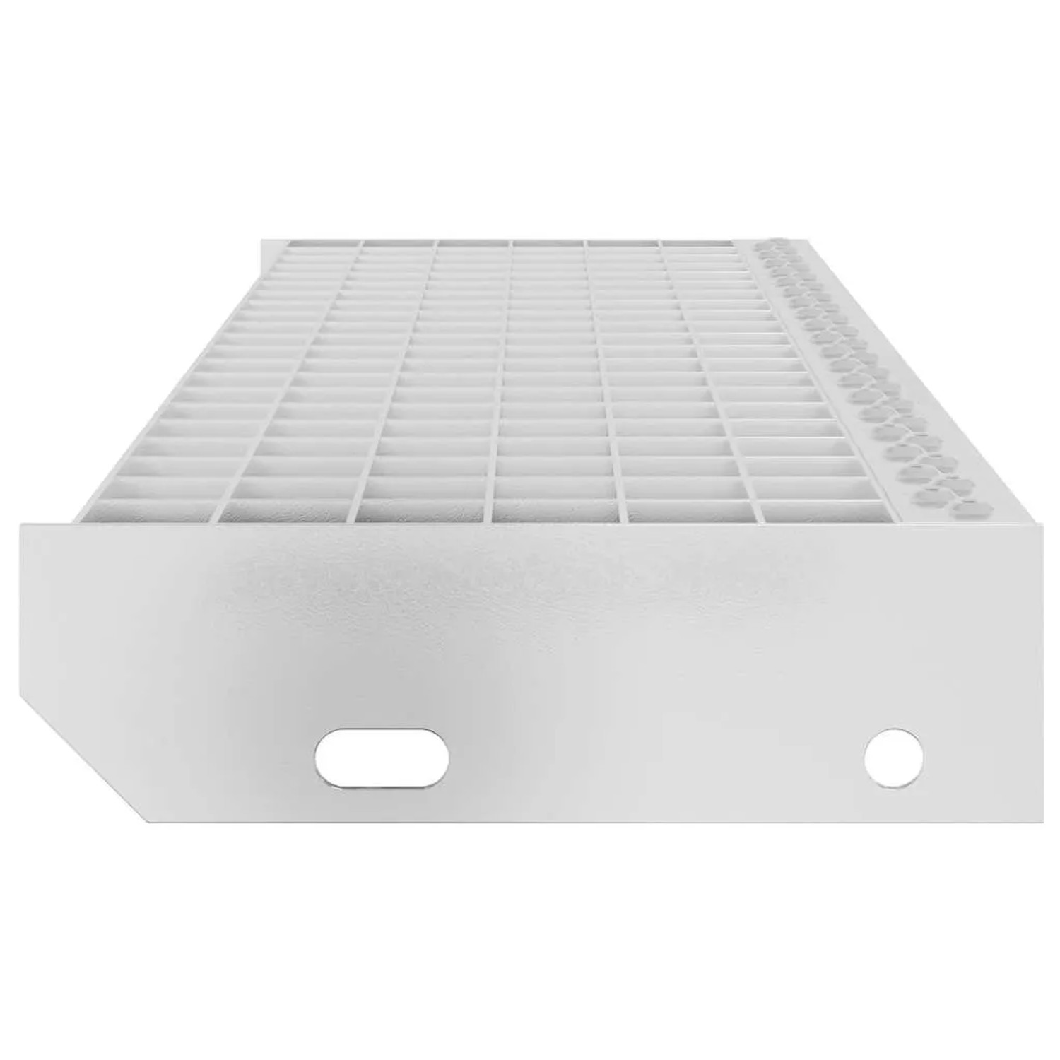 Verzinkte vidaXL Gitterroststufe, 90x24 cm, für Treppen im Innen- und Außenbereich.