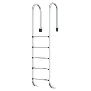 vidaXL Poolleiter aus Edelstahl 304, 5 Stufen, 211 cm hoch.