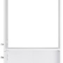 Weißer Optifit Hochschrank Rurik986 für Kühlschrank, 60x212 cm, mit Stauraum. Vorratsschrank für Küche.