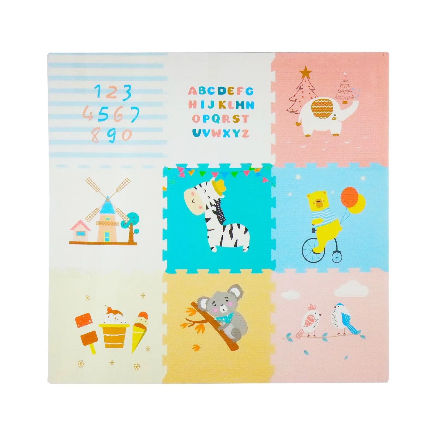 CCLIFE Krabbelmatte Baby Spielmatte Kinder 2cm XPE Rutschfest Wasserdicht 9er