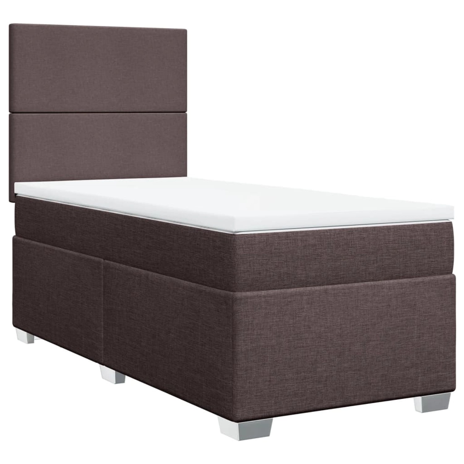 vidaXL Boxspringbett mit Matratze Dunkelbraun 90x190 cm Stoff2097765 günstig online kaufen