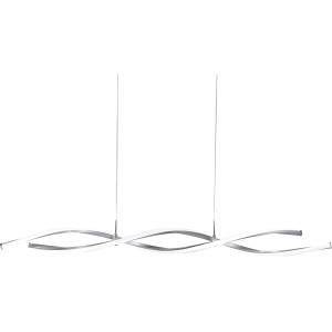 Moderne, 2-flammige LED-Pendelleuchte Polina aus Stahl, dimmbar. Ideal als Hängelampe.