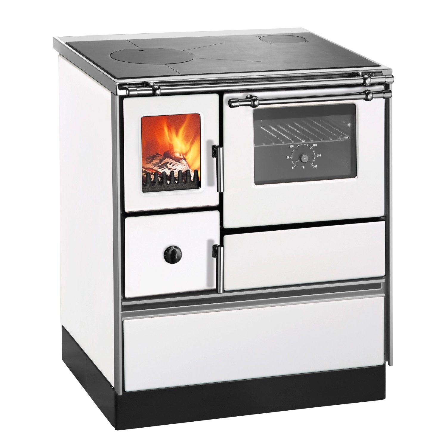 Westminster Küchenherd K76F-70 Stahl Backfach Rechts Weiß 7,6 kW günstig online kaufen