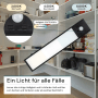 Schwarze LUXULA LED Unterbauleuchte mit Akku, dimmbar, verschiedene Weißtöne, magnetisch, kabellos, 20cm.