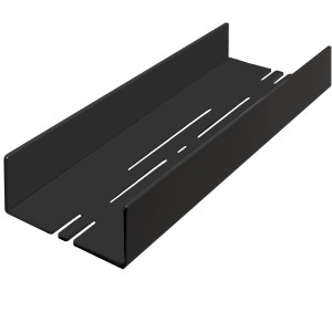 Schulte Duschablage zum Kleben, mattschwarz, Größe S, aus Aluminium mit Wasserablauf