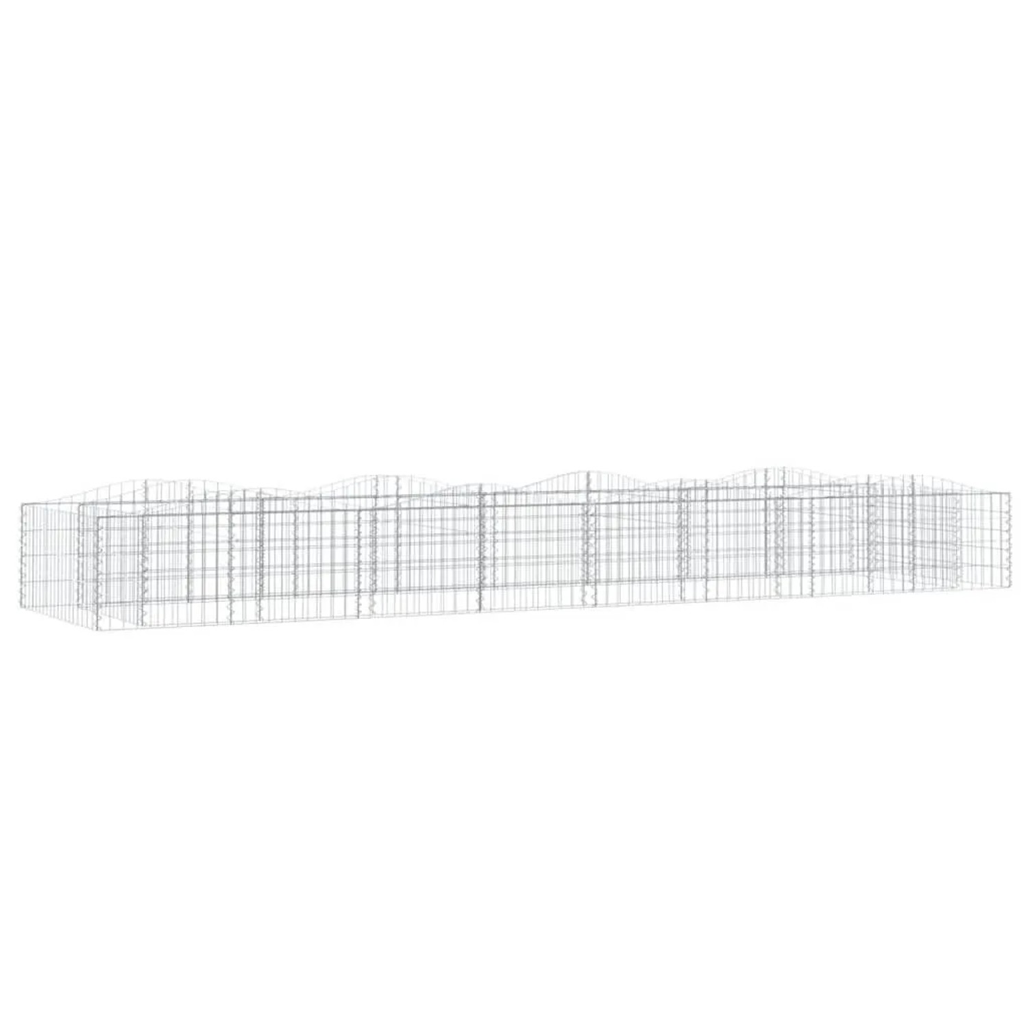 vidaXL Gabionen-Hochbeet mit Hochbogen 400x100x50 cm Verzinktes Eisen 153551