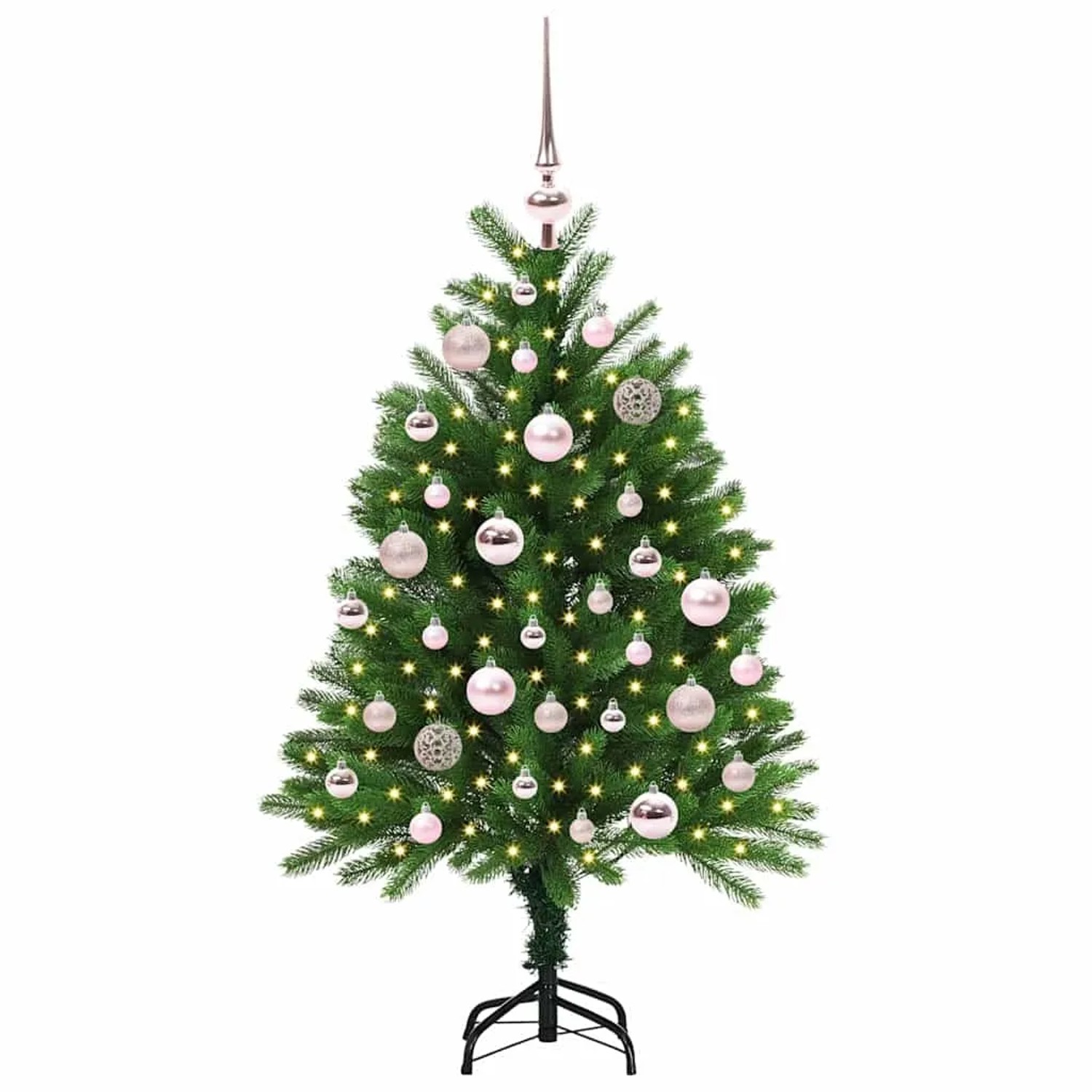 vidaXL Weihnachtsbaum mit 150 LEDs mit Ständer Grün 120 cm PE 3396311