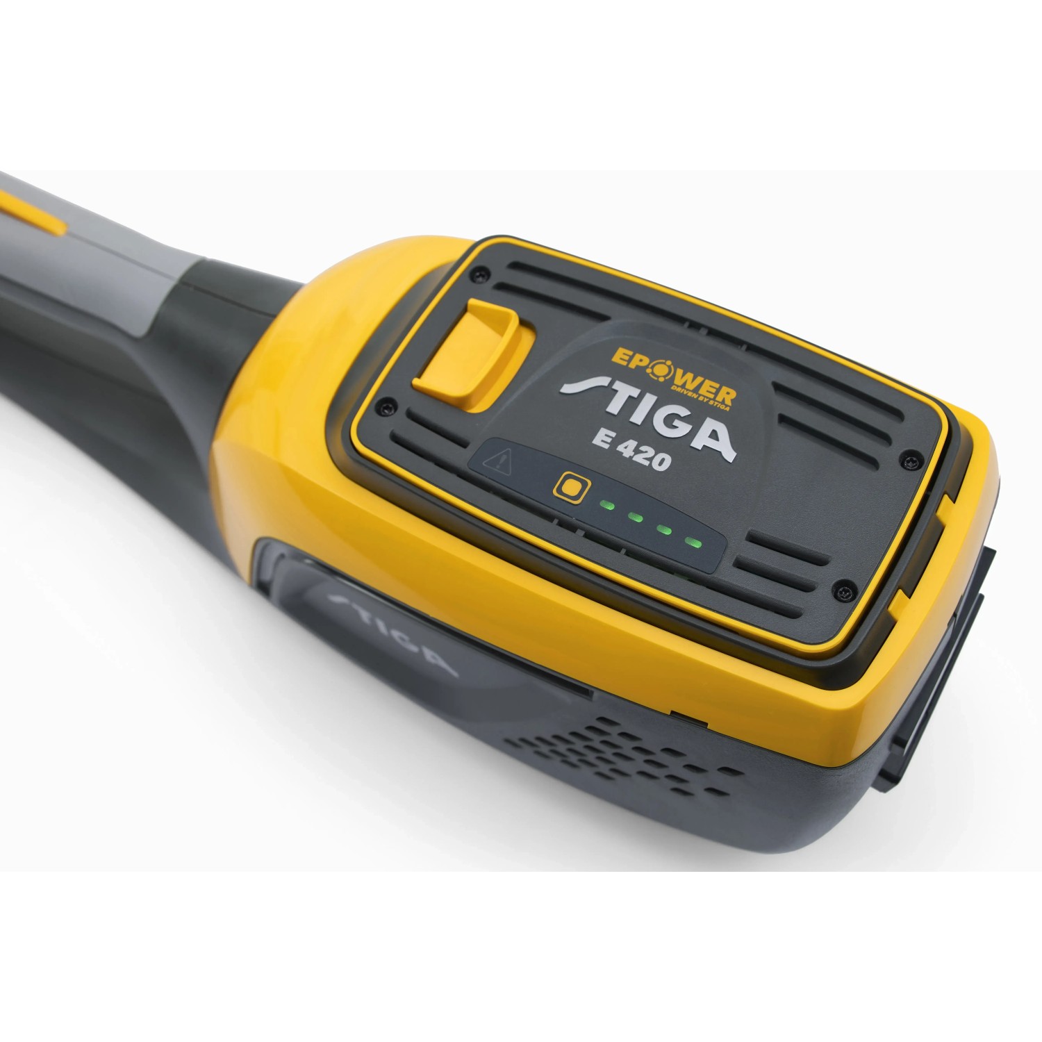 Detailaufnahme des Akkus E 420 für das Stiga Akku-Multitool MT 500e.