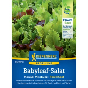 Kiepenkerl Pflücksalat Babyleaf Maraldi Mix Samen, grüne und rote Blätter.