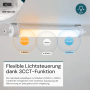 LUXULA LED Feuchtraumleuchte/Wannenleuchte: Einstellbare Lichtfarben (Warmweiß, Neutral, Kaltweiß 3000K-6000K) CCT.