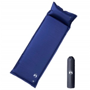 vidaXL Selbstaufblasende Isomatte mit Kissen Marineblau 4007127