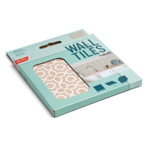 d-c-fix Wandfliesen Lina, 6er-Set, 15x15 cm, beige mit Muster. Selbstklebende Fliesen für die Wand.