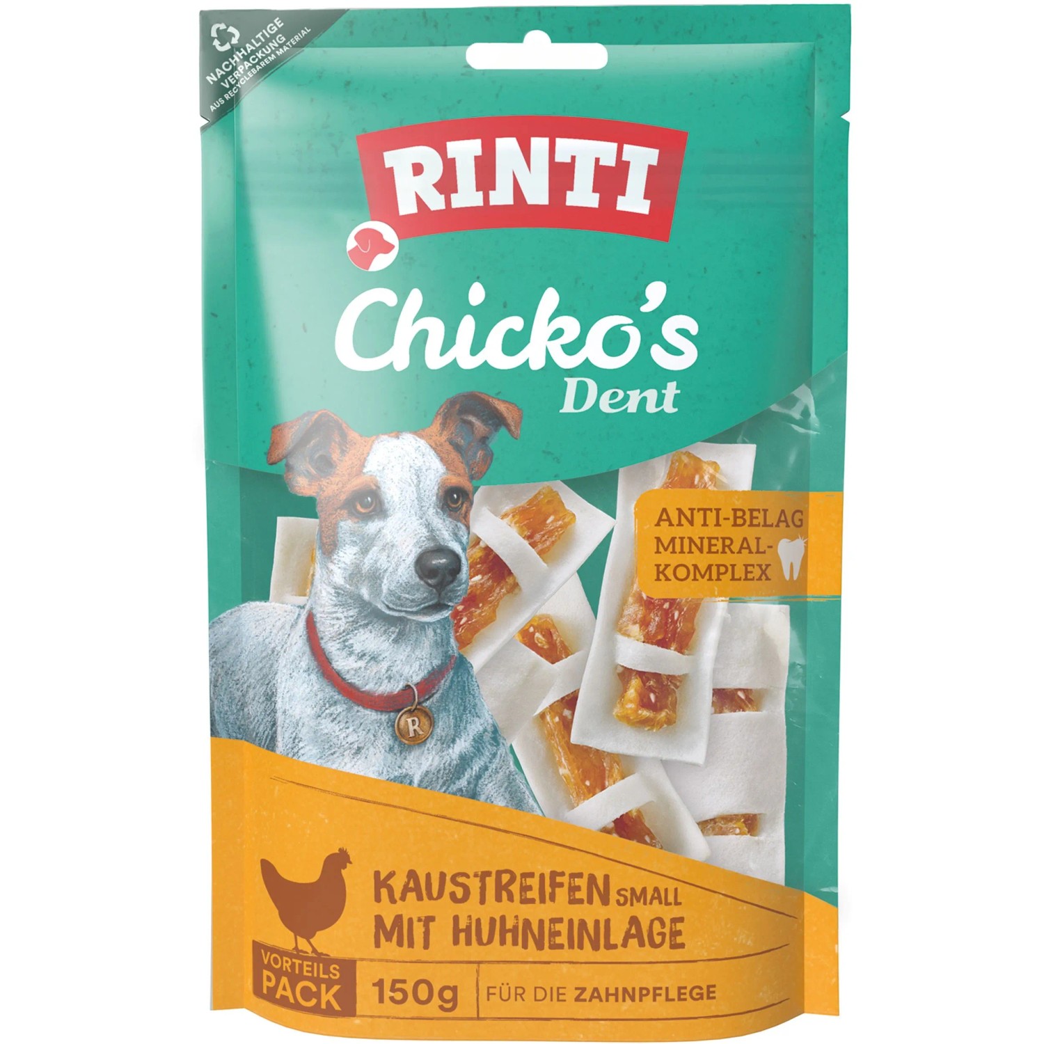 Rinti Hunde-Natursnacks Chicko Dent Small Huhn 150 g