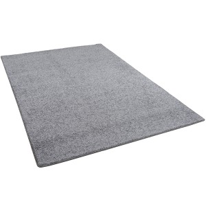 Grauer Snapstyle Hochflor Teppich Mona, 200x300 cm. Weicher Velours Teppich für Wohnräume.