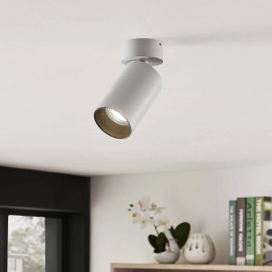 Weißer Arcchio Strahler Brinja aus Aluminium, 1-flammig, GU10, für Flur und Treppenhaus.