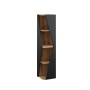 Vicco Badschrank Benno in Anthrazit/Eiche, 71 cm hoch mit 3 Ablagen. Schlankes Badregal für mehr Stauraum.