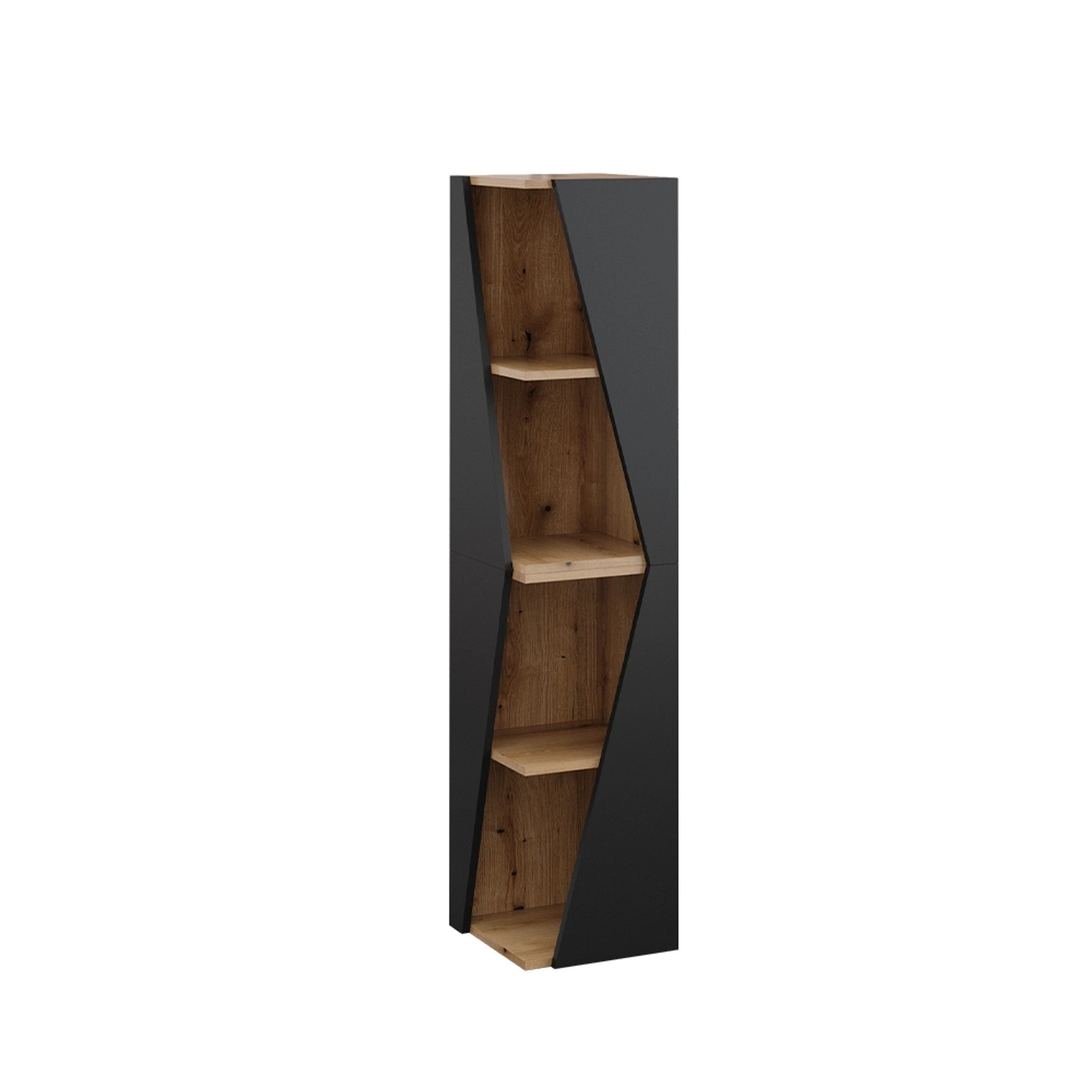 Vicco Badschrank Benno Anthrazit/Eiche 32 x 71 cm mit 3 Ablagen günstig online kaufen