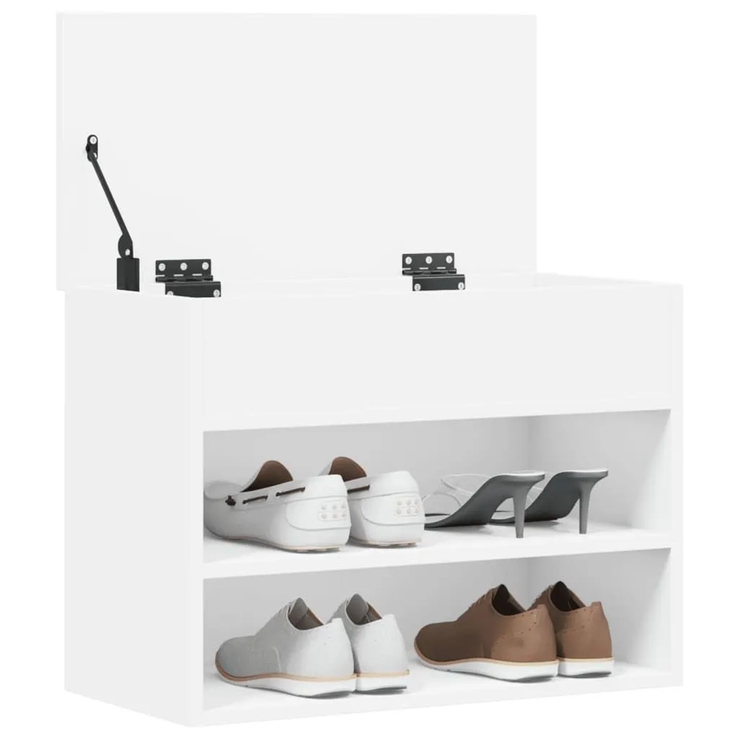 vidaXL Schuhbank Weiß 60x30x45 cm Holzwerkstoff 808738