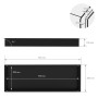 Technische Zeichnung: LuxeBath Wandnische, 90x30x10 cm, Edelstahl, schwarz, Maße und Details.