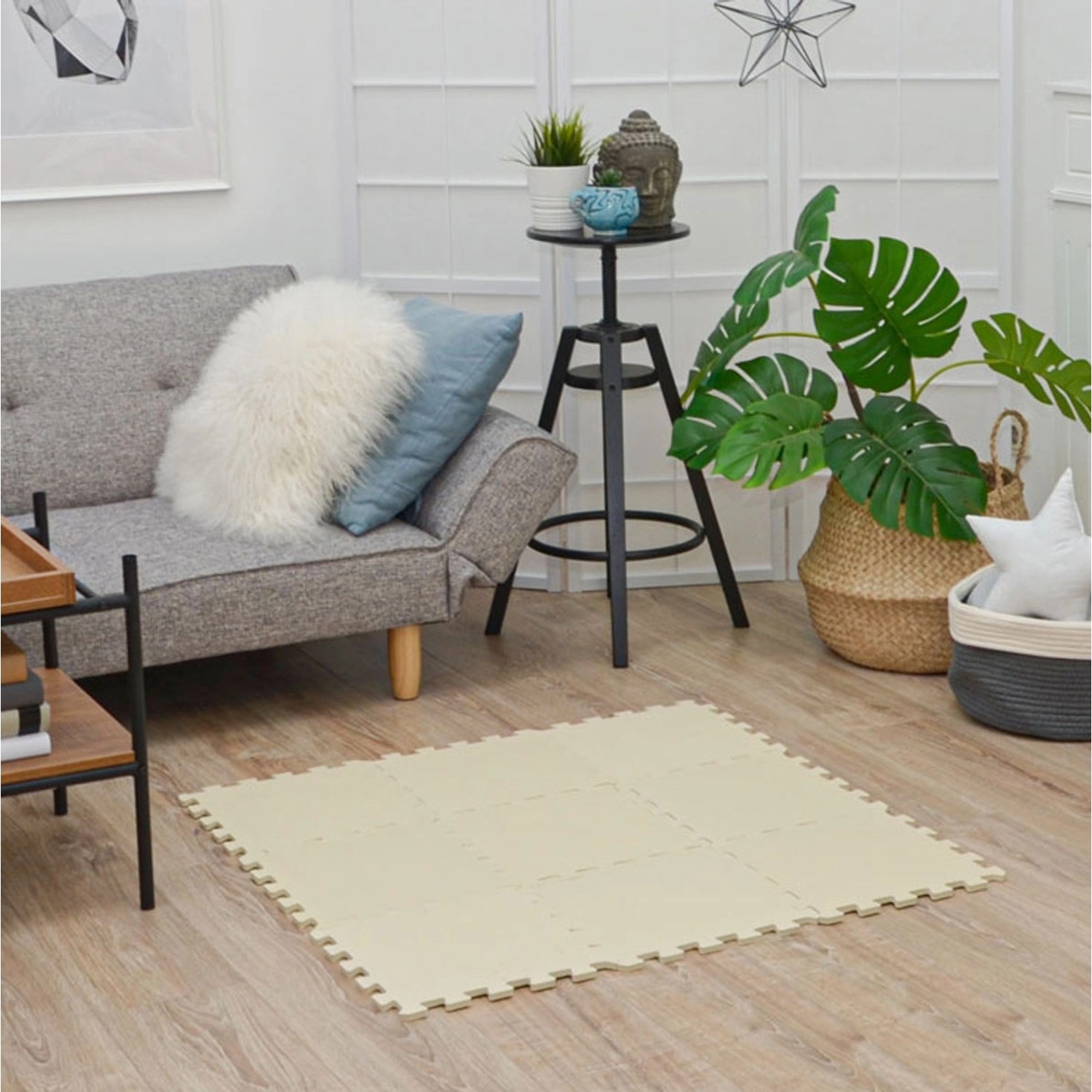 LittleTom 18-delige Baby Speelmat vanaf de Eerste Maand - 30x30 EVA Foam Tegels - Opvouwbare Kruipmat met Antislip Oppervlak - Zachte Kruipdeken en Puzzle Vloermat voor de Kinderkamer en Babykamer