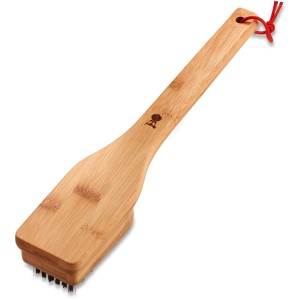 Weber Grillbürste mit Bambusgriff, 30 cm, zur Reinigung von Holzkohlegrills.