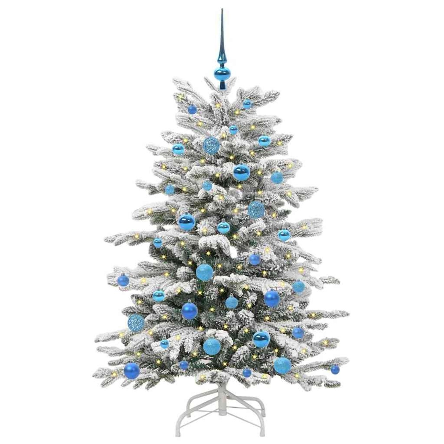 vidaXL Künstlicher Klappbarer Weihnachtsbaum Weiß 150 cm PE und PVC 3395638