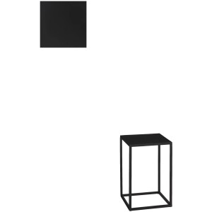 Schwarzer Mica Decorations Beistelltisch Quinty, 20x20x30 cm, aus Metall. Moderner Look.