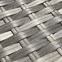 Detailaufnahme der grauen Lounge-Eckgruppe Cadiz mit Geflechtstruktur.
