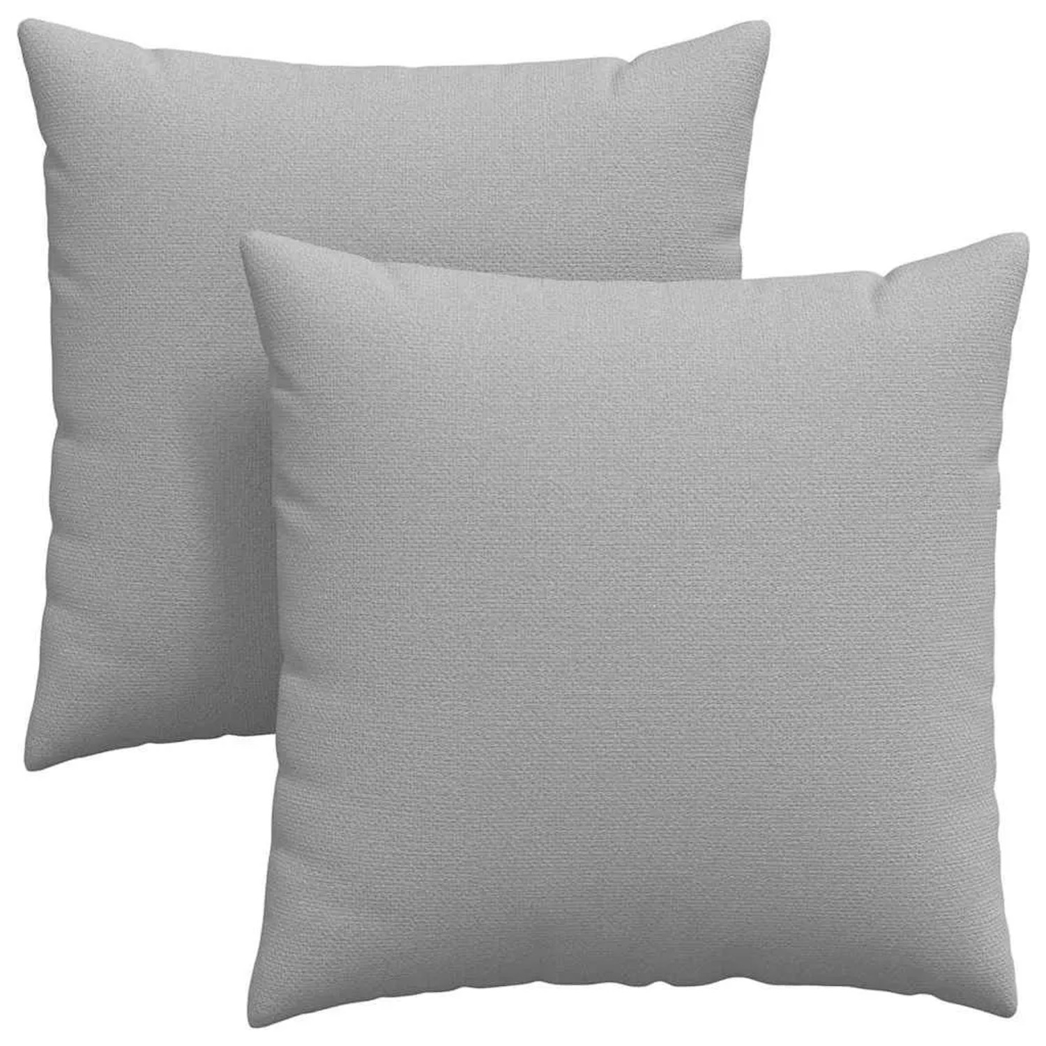 vidaXL Sofakissen 2 Stück Grau 80 x 80 cm Stoff 42014053