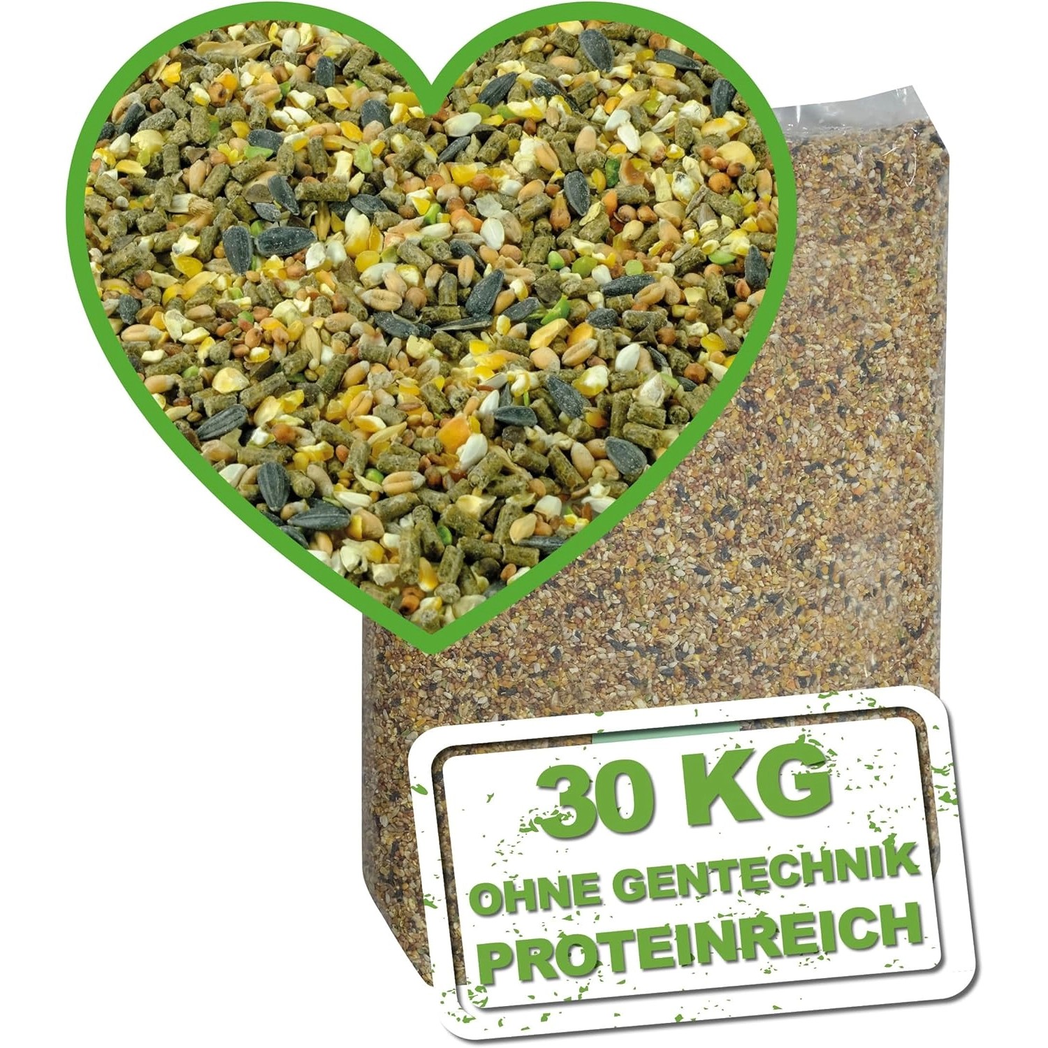 MeineHennen HENNEN VITAL EXZELLENT Plus 30 Kg Premium Hühnerfutter und Wachtelfutter Körnerfutter Geflügelfutter Hennenf...