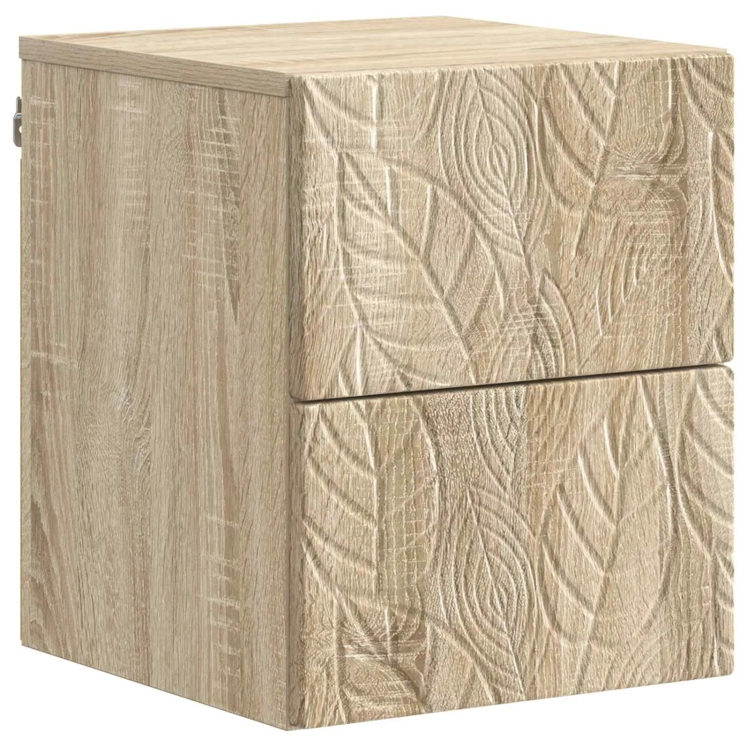 vidaXL Wandmontierter Nachttisch Sonoma-Eiche 34,5 x 33 x 40 cm 898809