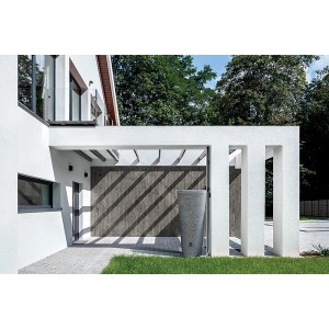 Arves Regentonne Tubo 320 l in Granit-Optik für die Gartenbewässerung.