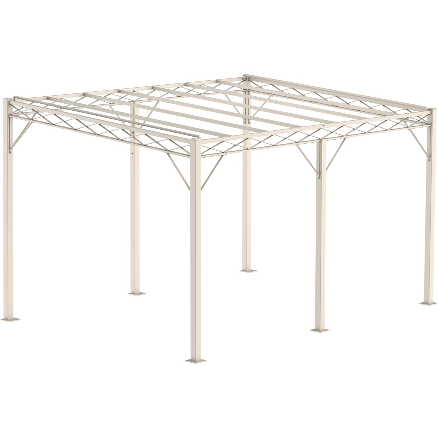 Eleo Pergola Sicilia 252,2 cm x 408 cm x 304 cm Pulverbeschichtet Weiß