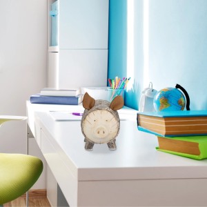 Relaxdays Sparschwein Dolomit Braun Weiß mit Entnahmeöffnung 13 cm x 9 cm x 16,5 cm 0,4 kg