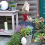 Kokosmatte 100x50 cm als Topfuntersetzer und Baumschutz im Garten.