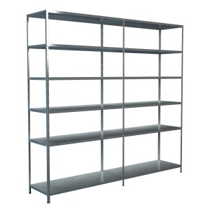 Schulte Steckregal, verzinkt, 230x240x50cm, mit 12 Böden. Ideal für Lagerung und Ordnung.