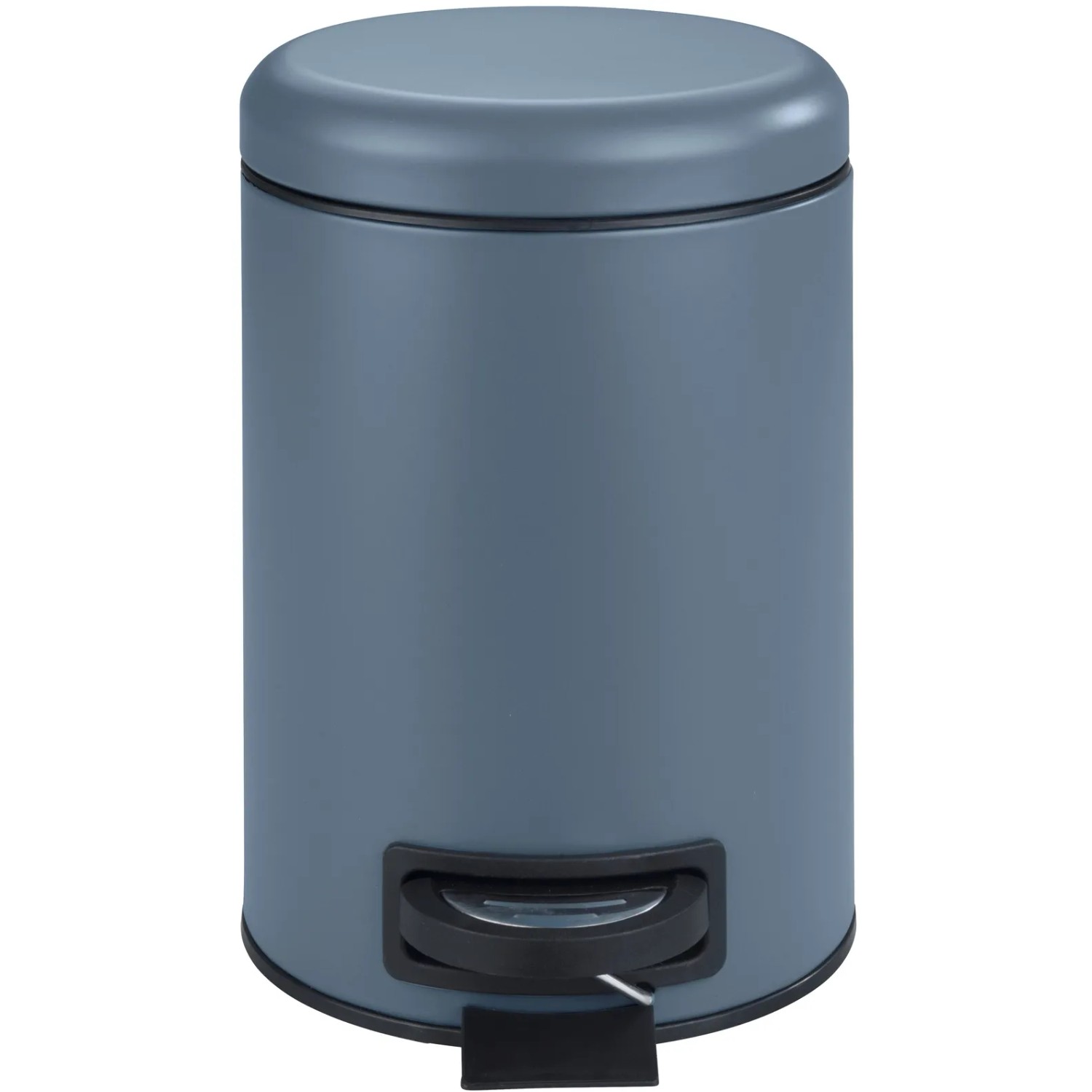 Wenko Treteimer Leman Slateblue, 3L Kosmetikeimer aus Stahl in Schieferblau.