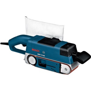 Bosch Professional GBS 75 AE Bandschleifer mit Staubbeutel, blau.