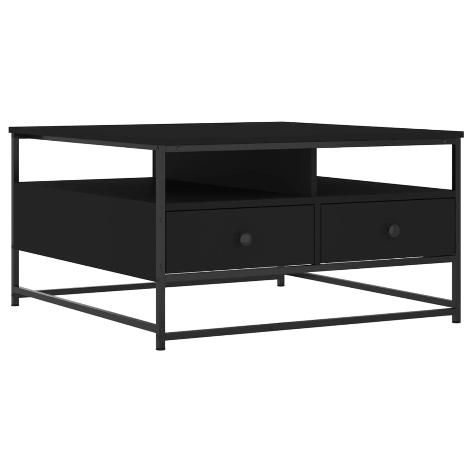 vidaXL Couchtisch Schwarz 80x80x45 cm Holzwerkstoff günstig online kaufen