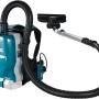 Makita Akku-Rucksackstaubsauger DVC261ZX15 (Solo) mit Saugschlauch und Düse.