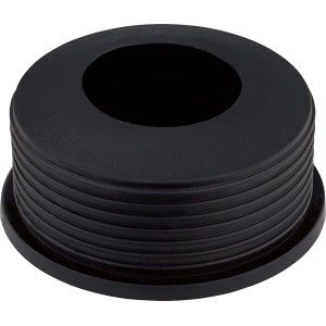 Schwarzer HT-Gumminippel (32/50 mm) für Siphondichtungen zur Verbindung von Siphon und Rohrleitung.