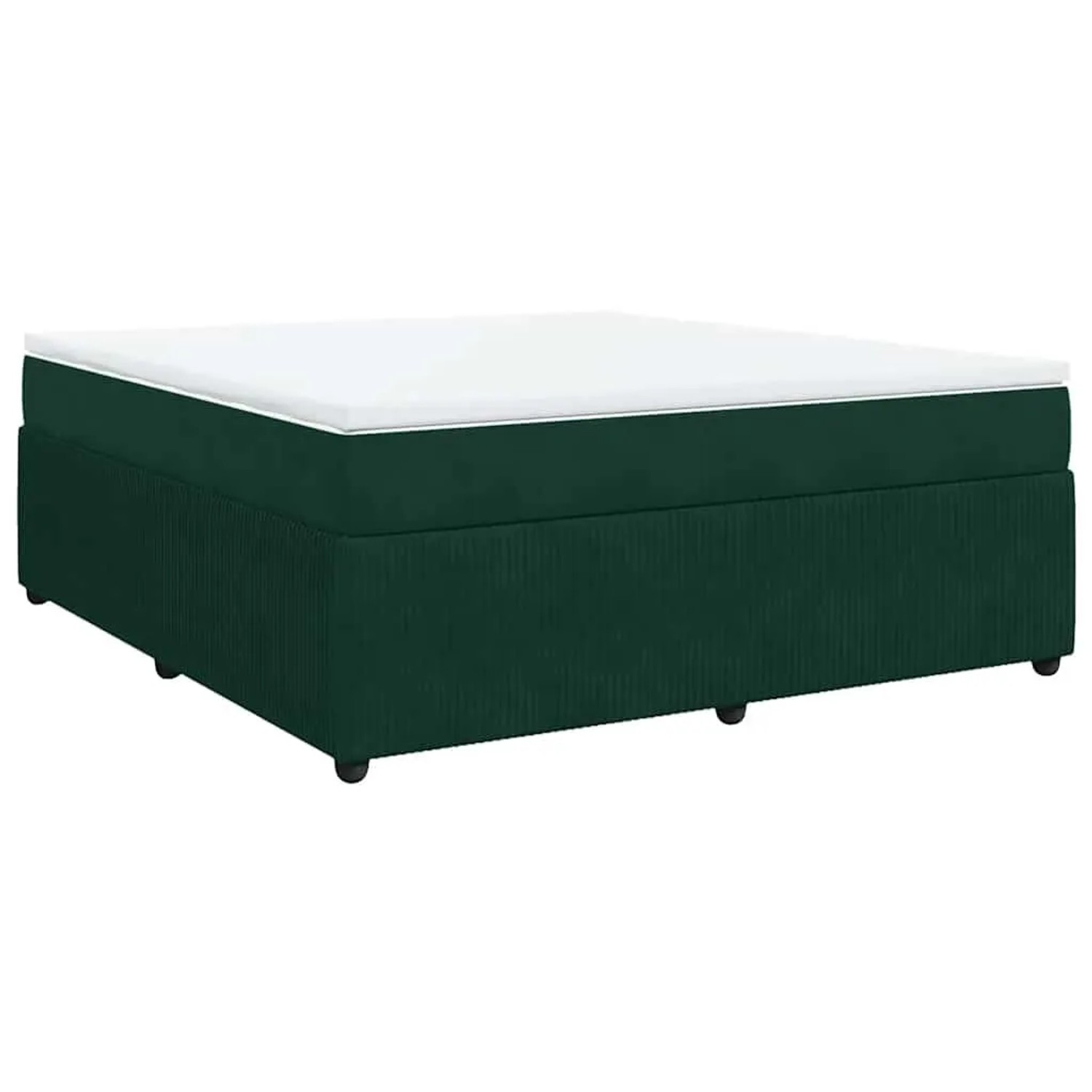 vidaXL Boxspringbett mit Matratze Dunkelgrün 180x200 cm Samt 3285659 günstig online kaufen