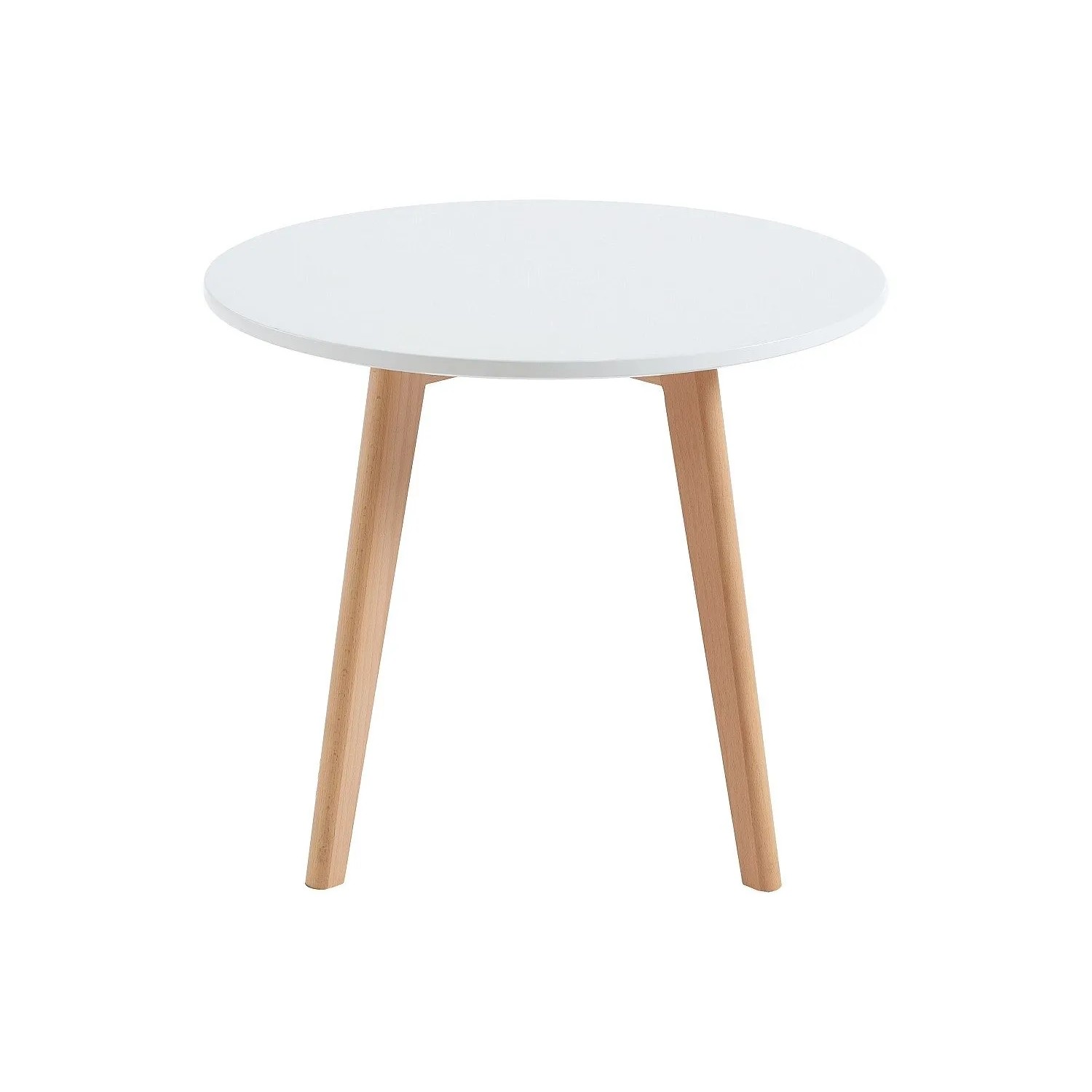 Vente-unique Esstisch Louloune Naturfarben Hell  Weiß 60 cm