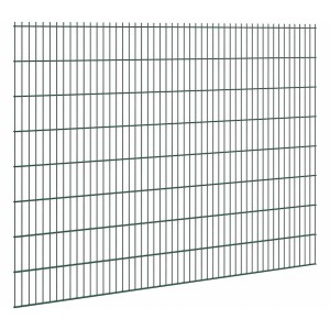 Grüner Doppelstabmattenzaun (8/6/8) 163x251cm, Gartenzaun für hohe Sicherheit.