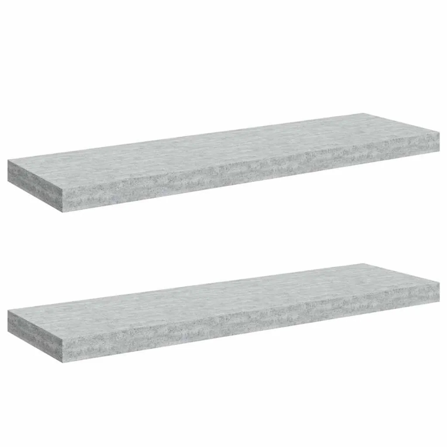 vidaXL Schweberegale 2 Stk Betongrau 80x23,5x3,8 cm MDF 326601