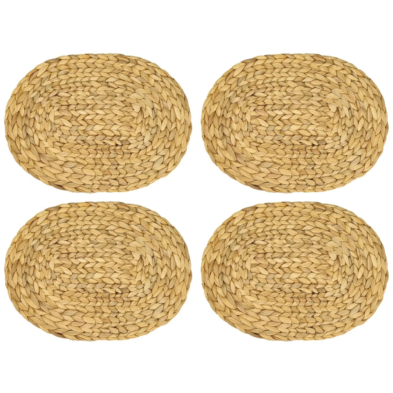 HMF 37232-S4 Tischset Oval Geflochten aus Wasserhyazinthe Platzset Abwaschb günstig online kaufen