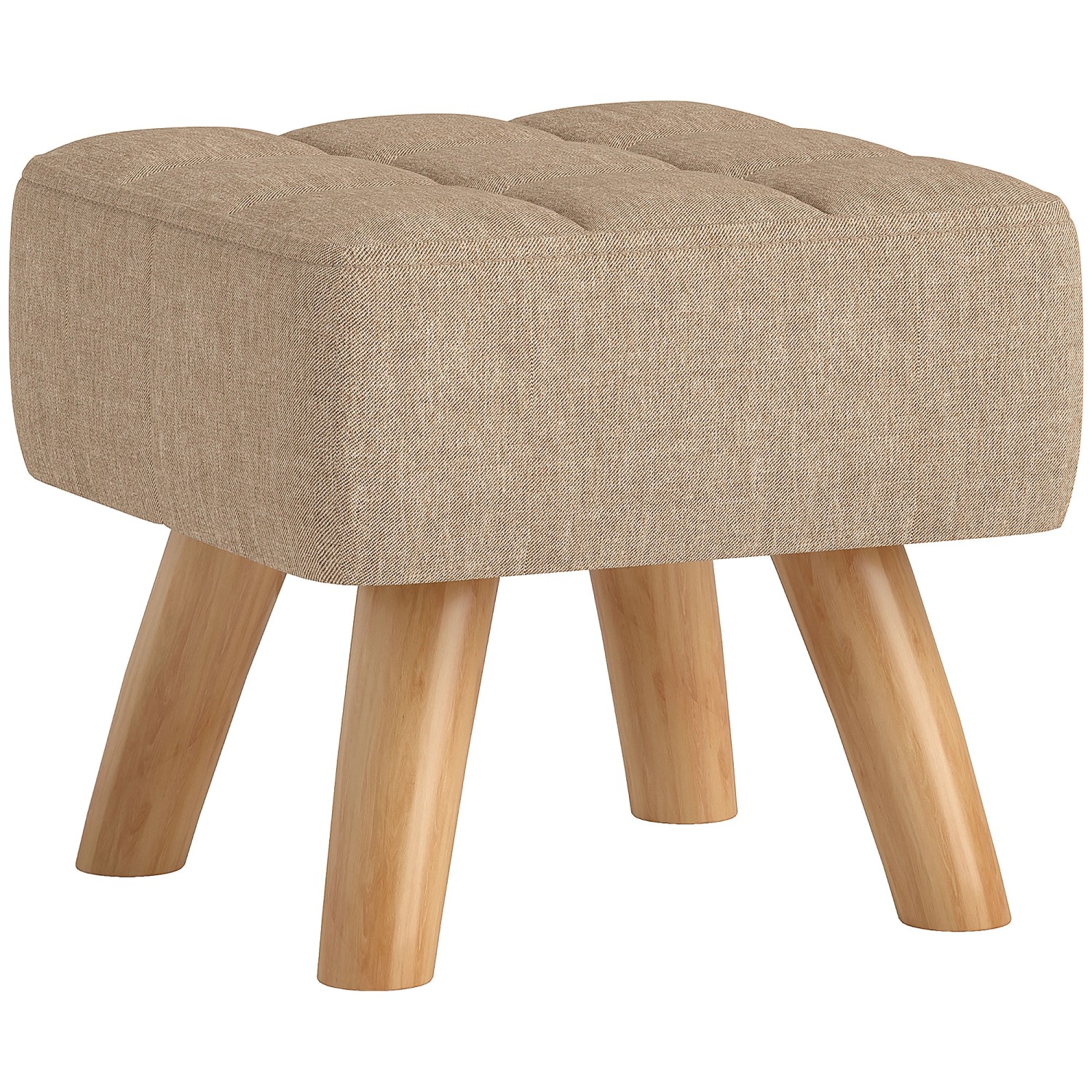 HOMCOM Fußhocker Polyester 27L x 27B x 26H cm Braun