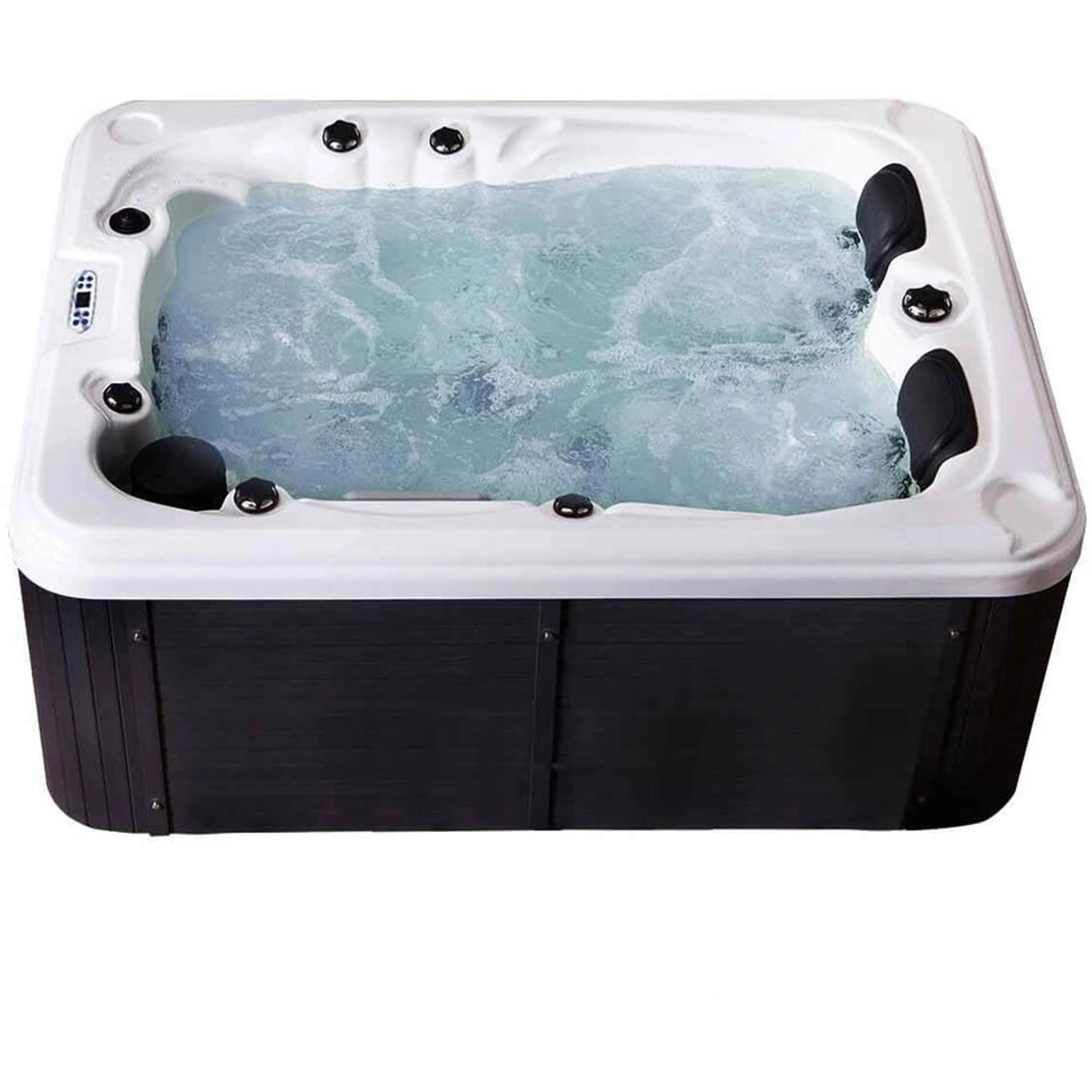 Home Deluxe Outdoor Whirlpool Beach Pure 210 x 155 x 83 cm Dunkelgrau-Weiß